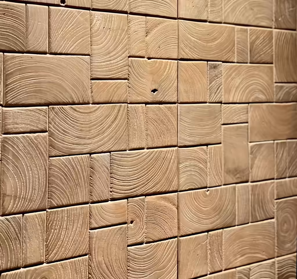 Rustic Natural Wood Teak Wall Panel